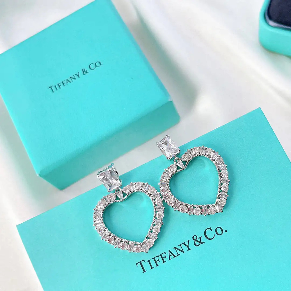 Tiffany & Co. Heart-Shaped Diamond Earrings